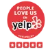 Yelp landscaping award for Hall's Landscaping.